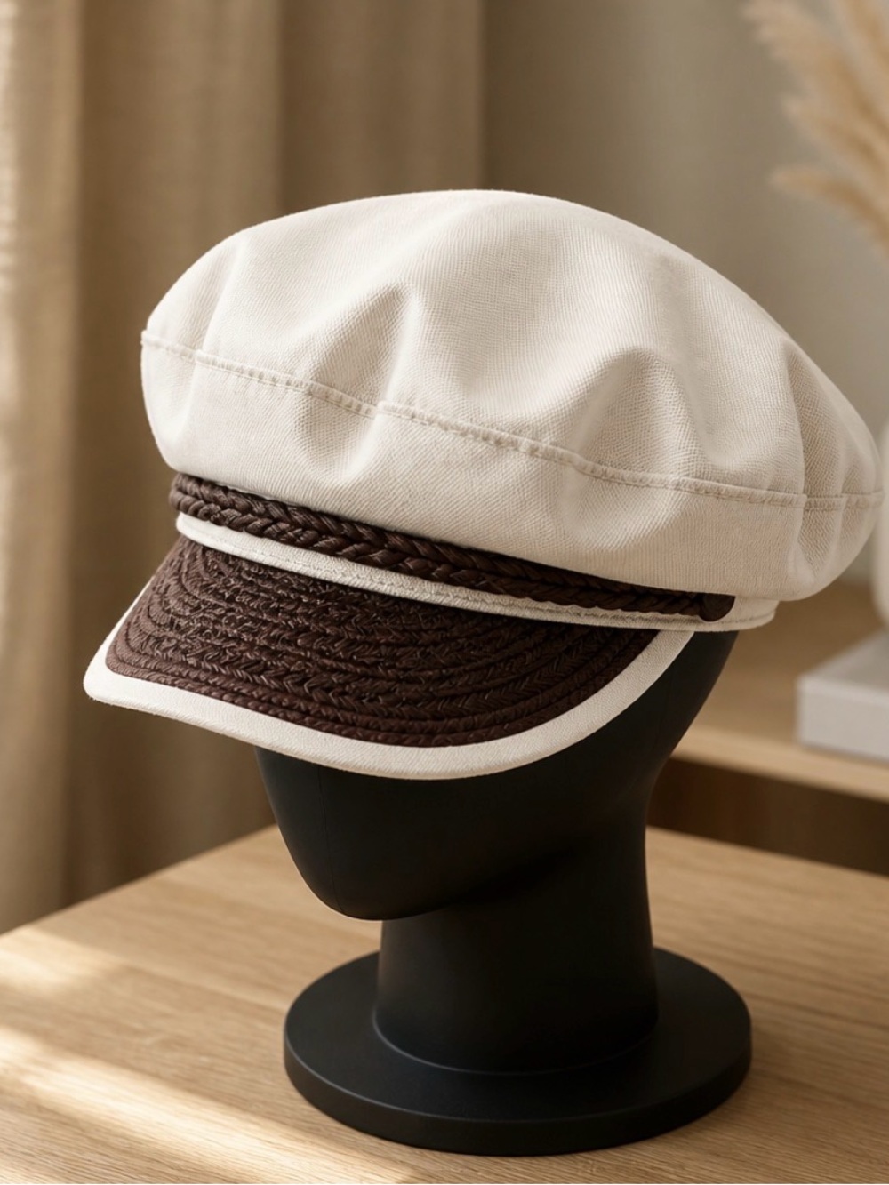 Stylish Beige and Brown Men's Greek Fisherman’s Hat